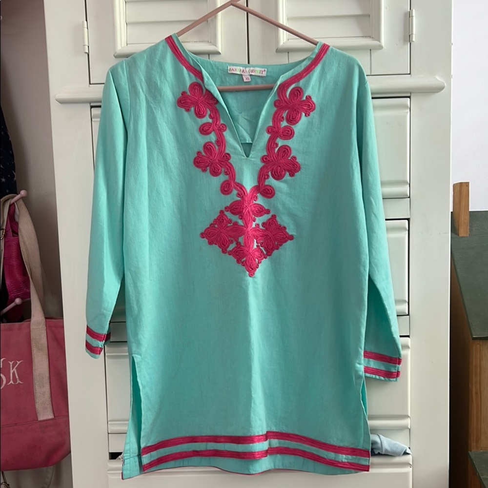 Barbara Gerwit Green Pink Embellished Tunic